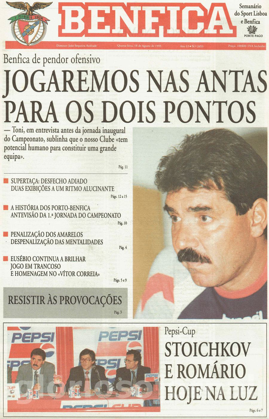 jornal o benfica 2653 1993-08-18